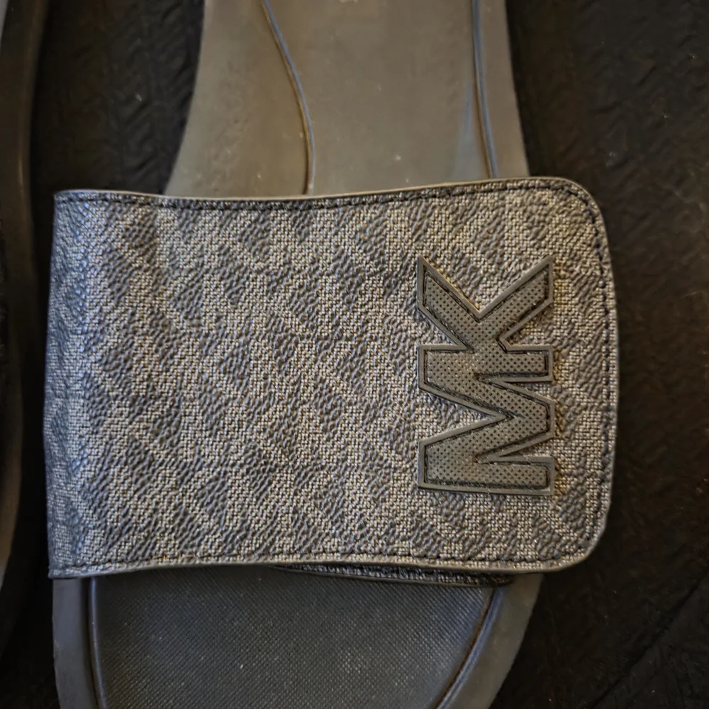 Michael Kors Gray Slide Sandals - Picture 3 of 5